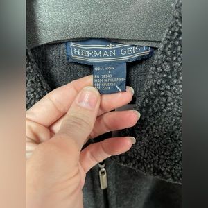 🩶Herman Geist L Wool Zip Up Sweater